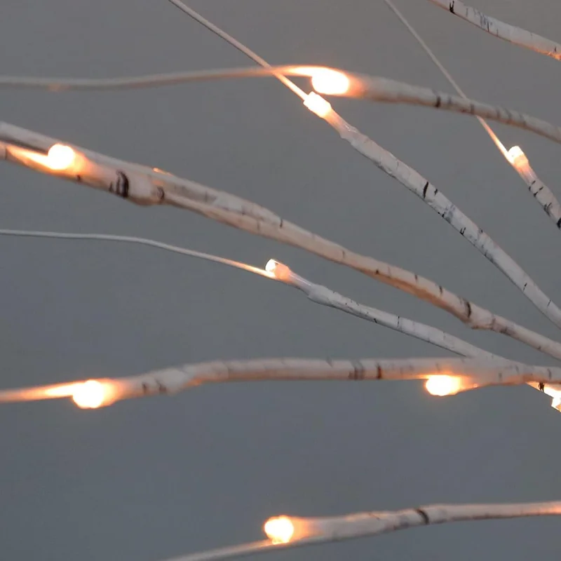 1.2m Simulation White Birch Tree Light with 48 LED Light for Christmas Home Garden Landscape Lamp EU Plug