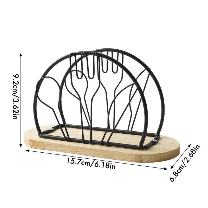 Creative Tabletop Napkin Holder Stand Hollow Knife Fork Spoon Shape Iron Tissue Dispenser for Restaurant Cafe Bar