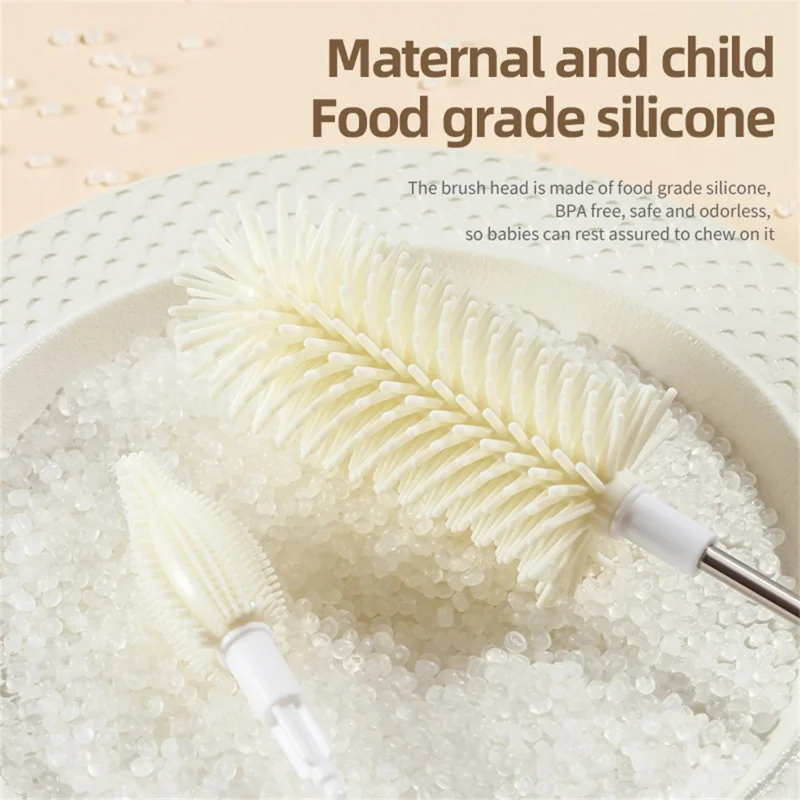 Electric Bottle Brush Whisk Cleaner Multi-Function Cream Beater for Baby Bottles / Thermos / Whipping Cream - Black