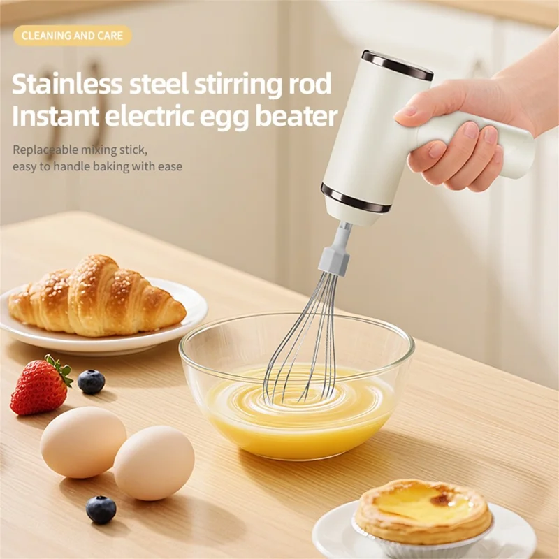 Electric Bottle Brush Whisk Cleaner Multi-Function Cream Beater for Baby Bottles / Thermos / Whipping Cream - Black