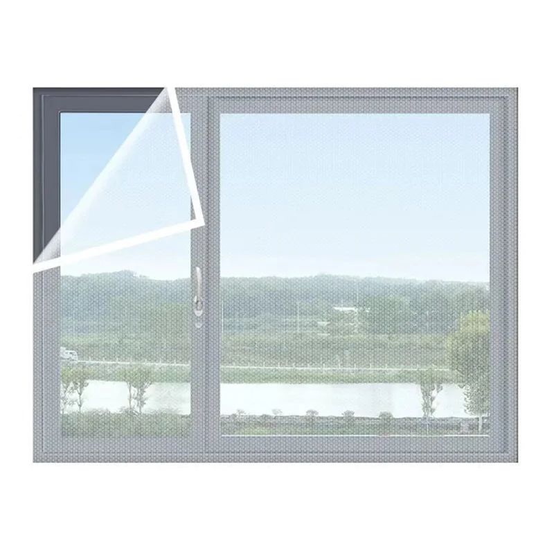 160 x 220 cm Isoleringsfilm til vinterdørvindue, selvklæbende vindbeskyttelses- og varmebevarelsesfilm - Hvid