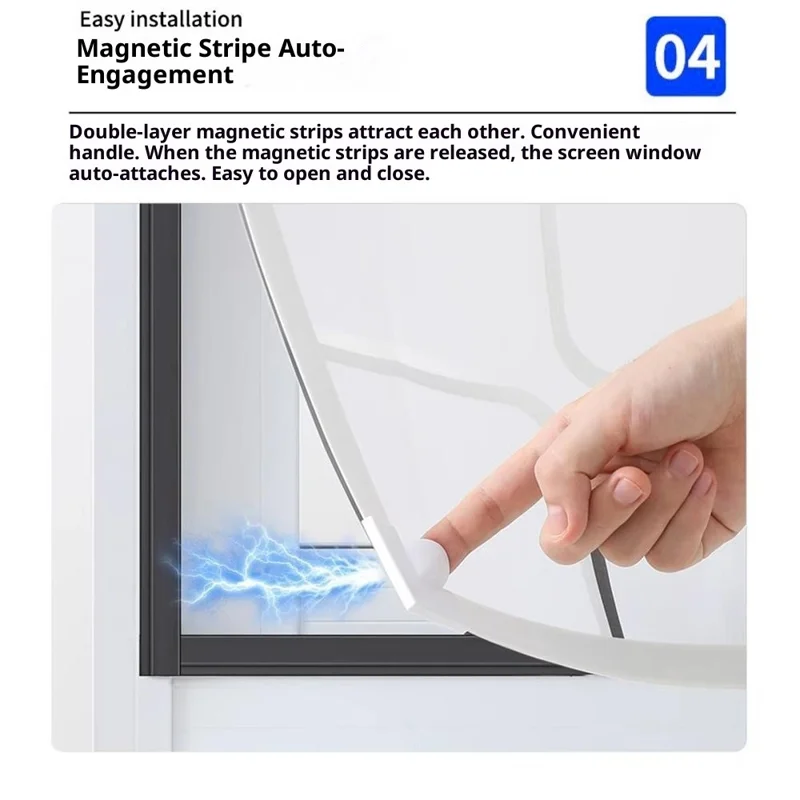 ستارة عازلة حرارية مغناطيسية مقاس 150 × 180 سم للنوافذ، شفافة وواقية من الرياح، من فيلم PVC - فيلم شفاف + إطار أبيض