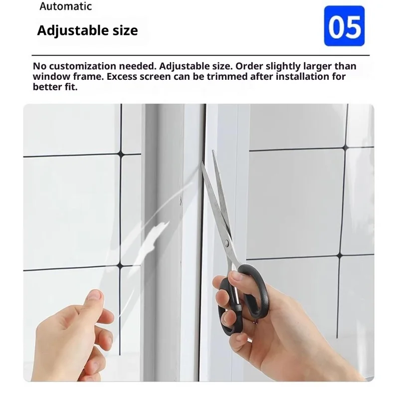 ستارة عازلة حرارية مغناطيسية مقاس 150 × 180 سم للنوافذ، شفافة وواقية من الرياح، من فيلم PVC - فيلم شفاف + إطار أبيض