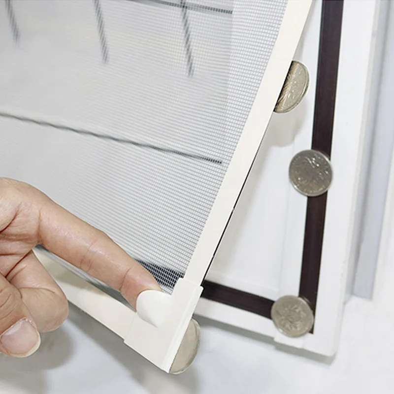 Tenda a rete magnetica per finestra 80 x 120 cm, barriera per insetti per cucina e soggiorno - Cornice grigia + Rete grigia