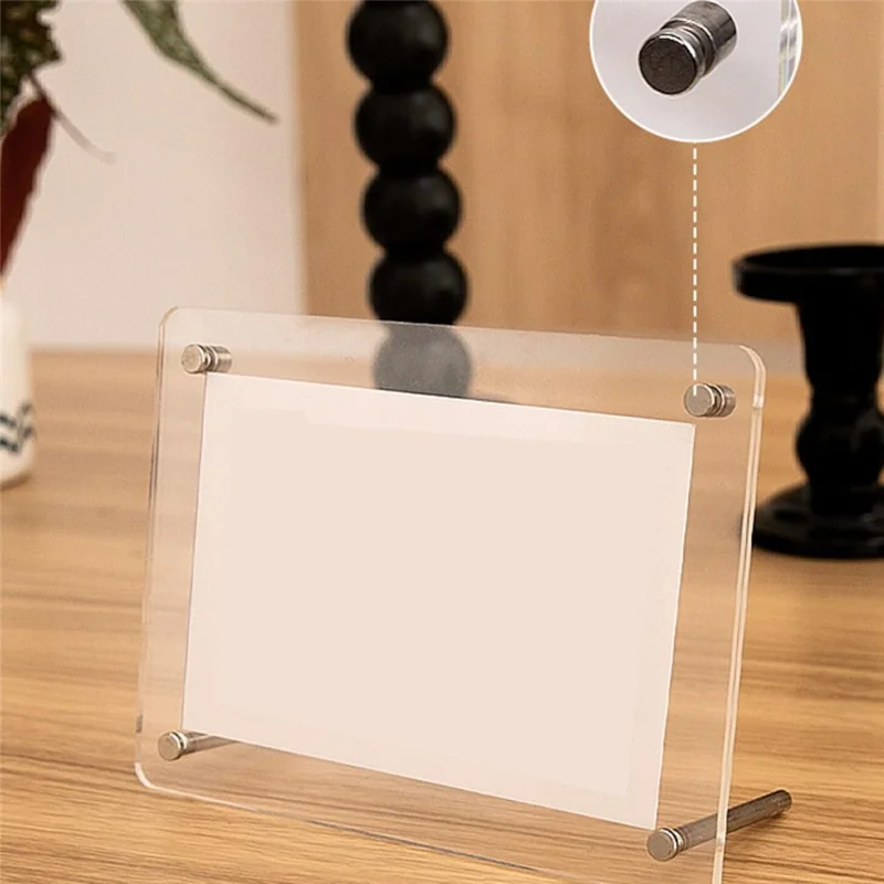 Acrylic Crystal Photo Frame A4 Size Desktop Decoration Rounded Corner Picture Stand