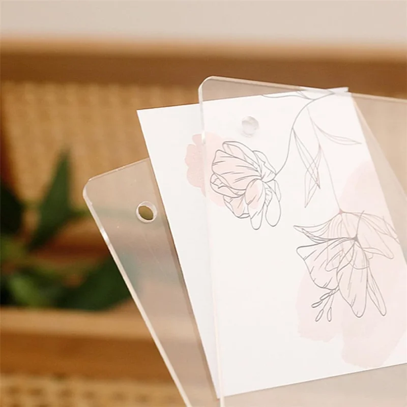 7 Inch Crystal Clear Acrylic Photo Frame Desktop Decor Rounded Corner Picture Display Stand