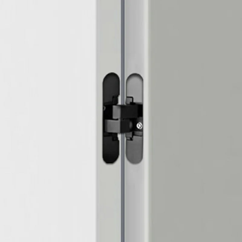 Charnière de porte pliante en alliage de zinc B118 réglable à 180° Charnière croisée invisible pour portes en bois - Argent