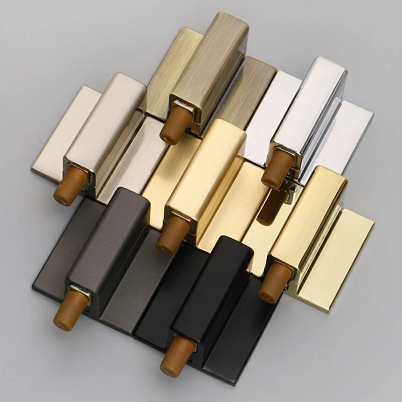 Arrêt de porte monté au sol invisible sans perçage résistant au vent mécanique pour chambre à coucher salle de bain - Noir