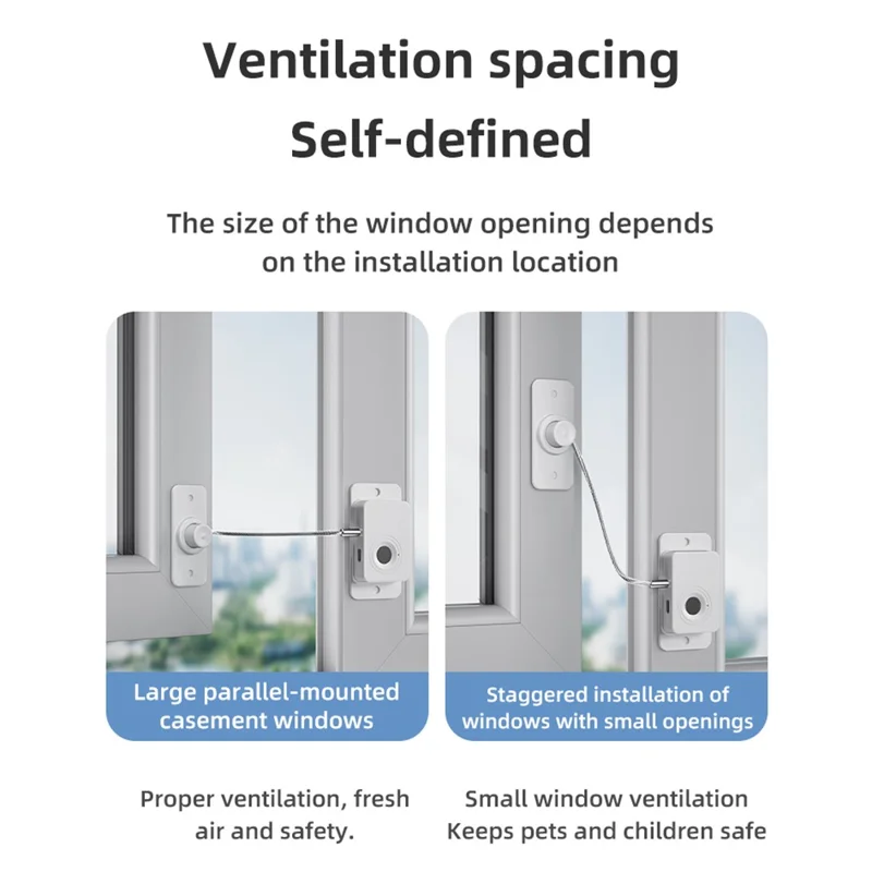FQ20 Smart Fingerprint Lock USB-C Fast Charge Electronic Door Lock for Fridge Drawer Cabinet - White