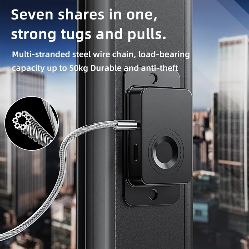 FQ20 Smart Fingerprint Lock USB-C Fast Charge Electronic Door Lock for Fridge Drawer Cabinet - White