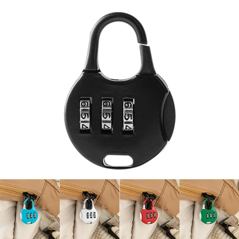 Ensemble de 5 mini-cadenas de combinaison pour valise / sac à dos / sécurité du tiroir Verrou de voyage portable (argent / noir / bleu clair / vert / rouge)