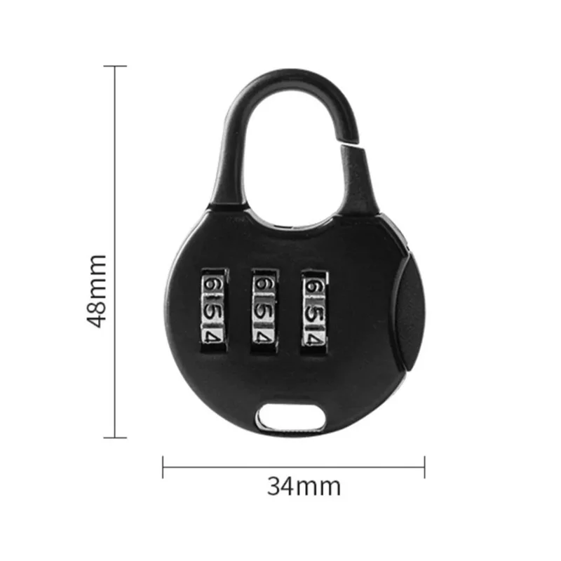 Ensemble de 5 mini-cadenas de combinaison pour valise / sac à dos / sécurité du tiroir Verrou de voyage portable (argent / noir / bleu clair / vert / rouge)