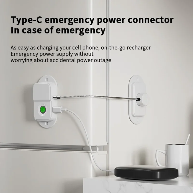 FQ25 Fingerprint Child Safety Lock Long Battery Life Smart Pet Protection Lock USB-C Fast Charge for Cabinets Drawers