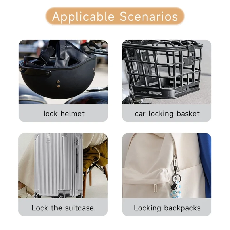 Smart Fingerprint Padlock Anti-Theft Security Lock with Electronic Key USB - C Fast Charge for File Cabinets Suitcases - White