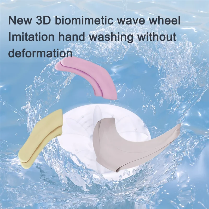 360° Deep Cleaning Mini Wireless Laundry Cup 3D Bionic Pulsator Underwear Automatic Washer 5  /  15min Wash Modes