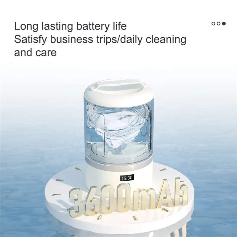 360° Deep Cleaning Mini Wireless Laundry Cup 3D Bionic Pulsator Underwear Automatic Washer 5  /  15min Wash Modes
