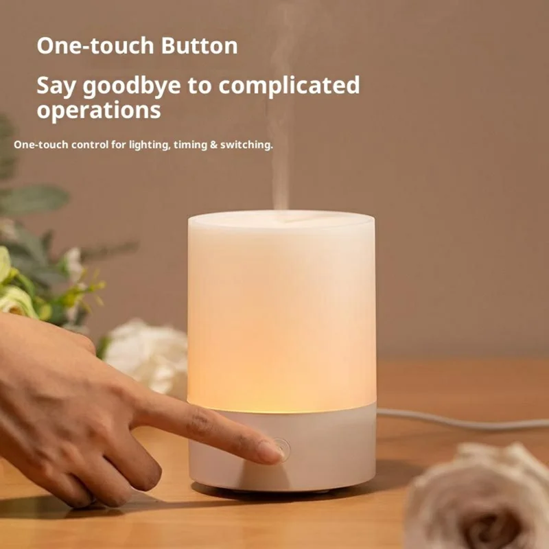 7 Color Aroma Diffuser USB Ultrasonic Humidifier Desktop Essential Oil Scent Machine for Bedroom - White  /  DQ712