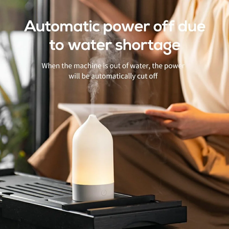 Aparat do aromaterapii w wazonie z USB, niski pobór mocy, lampka z mgłą do wnętrza - Biały
