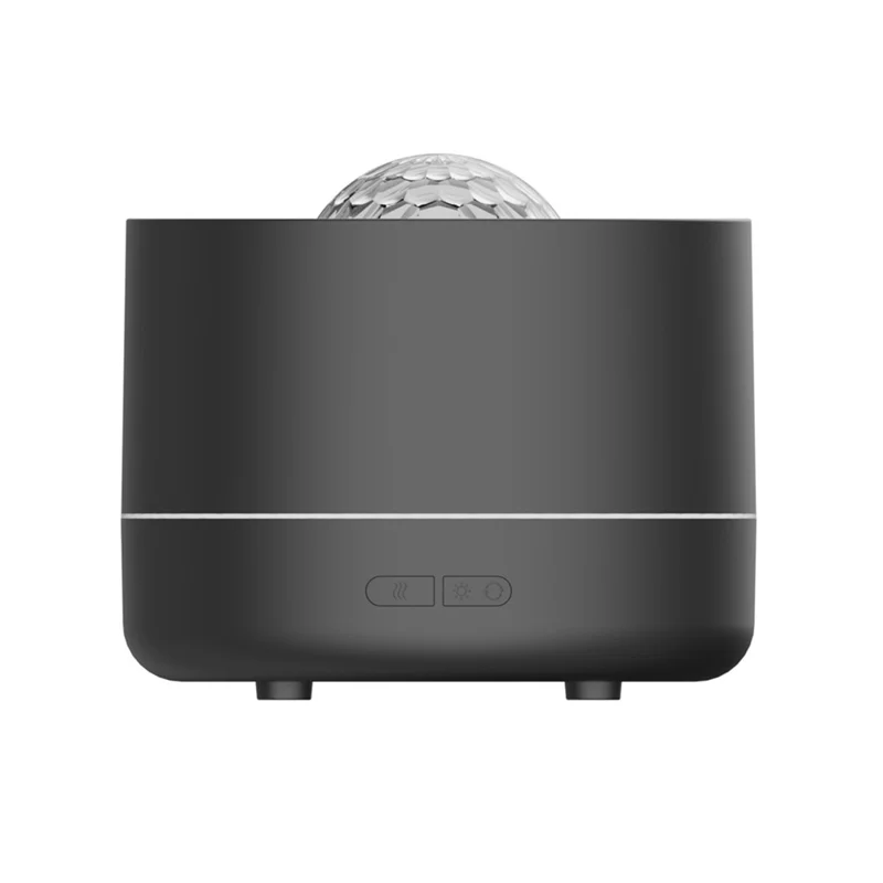 Projecteur de ciel étoilé Humidificateur USB Vague d'eau colorée Lumière d'atmosphère Diffuseur d'arôme - Noir