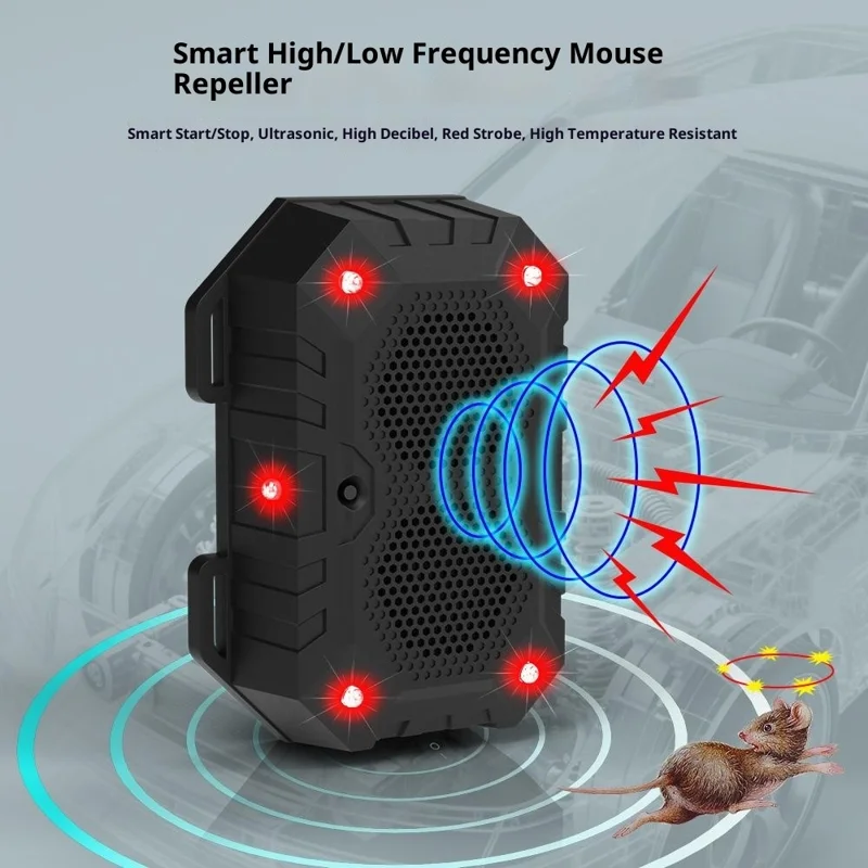 N913A Car Rodent Repellent Device Ultrasonic Pest Control Infrared Alarm with Sound and Light