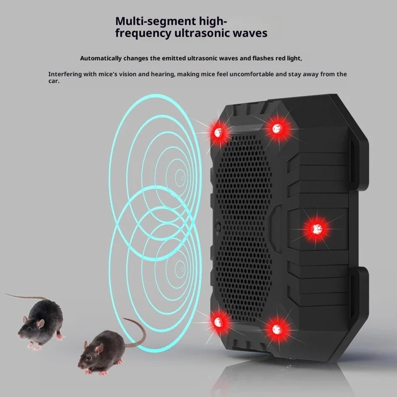 N913A Car Rodent Repellent Device Ultrasonic Pest Control Infrared Alarm with Sound and Light