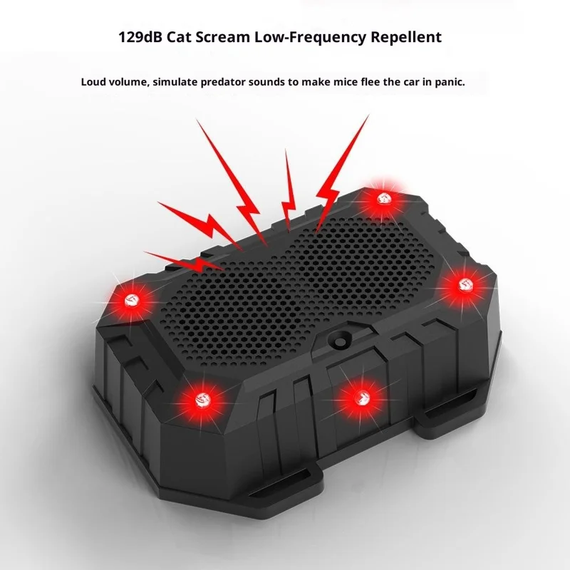 N913A Car Rodent Repellent Device Ultrasonic Pest Control Infrared Alarm with Sound and Light