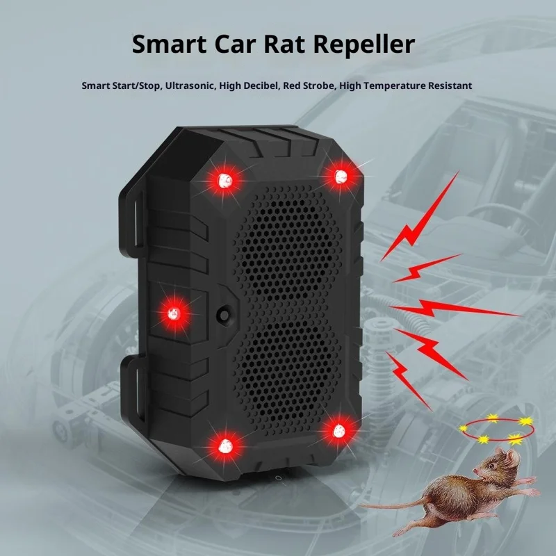 N913A Car Rodent Repellent Device Ultrasonic Pest Control Infrared Alarm with Sound and Light