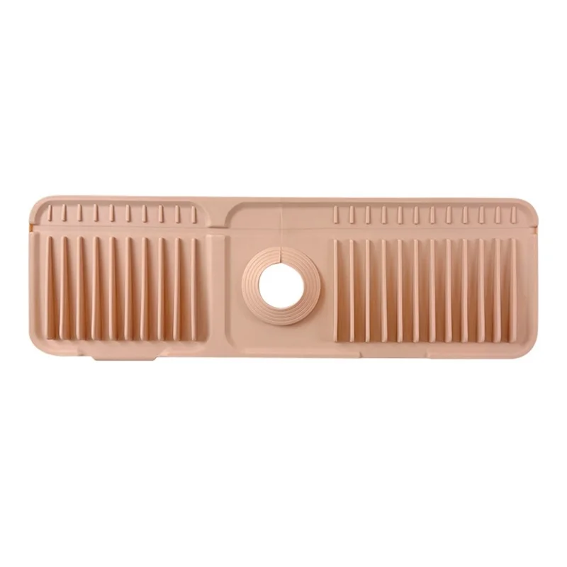 Extra Large 47cm Silicone Faucet Drainage Mat 90° Foldable Kitchen Sink Organizer Pad Non-Slip Leak-Proof Mat - Pink