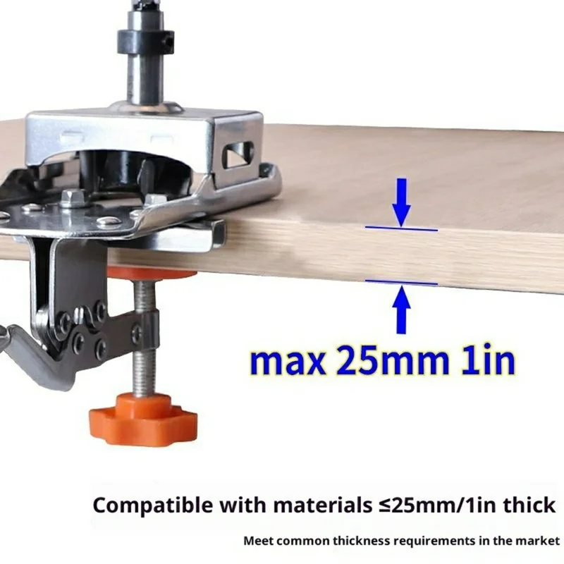 Stainless Steel Hinge Hole Locator Installation Adjustable Edge Quick Clamp Woodworking Tool for Cabinet Door