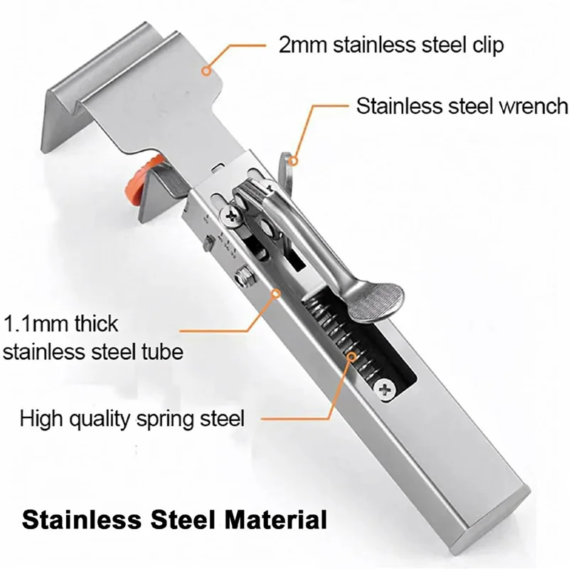 Strumento di Fissaggio Rapido con Pulsante di Rilascio per Cassetti Regolabili, Assistente di Installazione Senza Manico