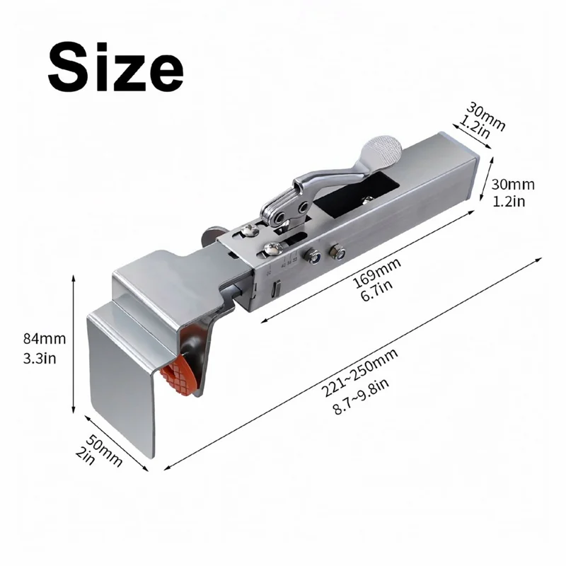 Strumento di Fissaggio Rapido con Pulsante di Rilascio per Cassetti Regolabili, Assistente di Installazione Senza Manico