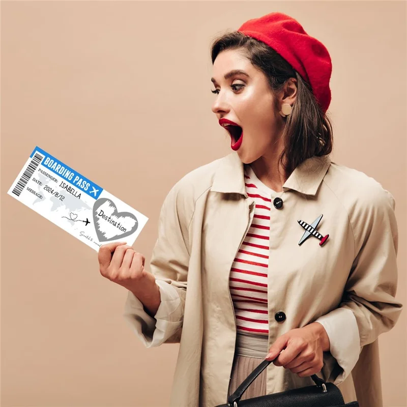 5 stk / sæt Overraskelseskradsbillet Billettkort til Fødselsdagsbryllup Fest DIY Spil Gave - Sølv