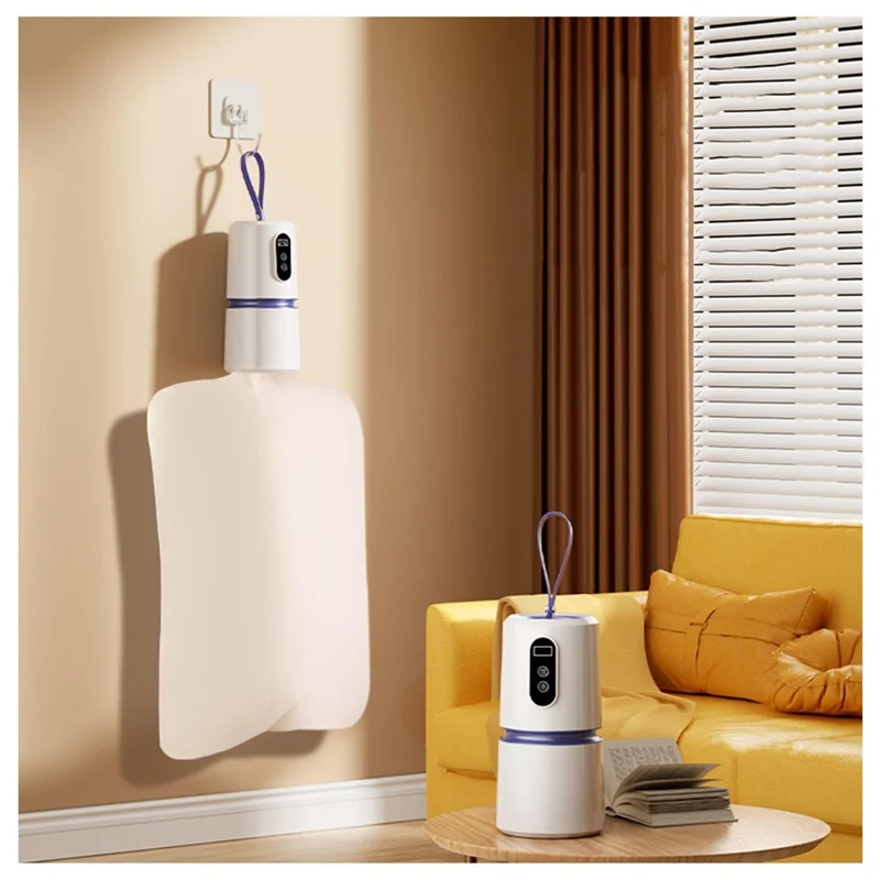 240-Min Timer Pocket Sized Mini Clothes Dryer 360° PTC Hot Air Circulation Drying Machine - EU Plug  /  White