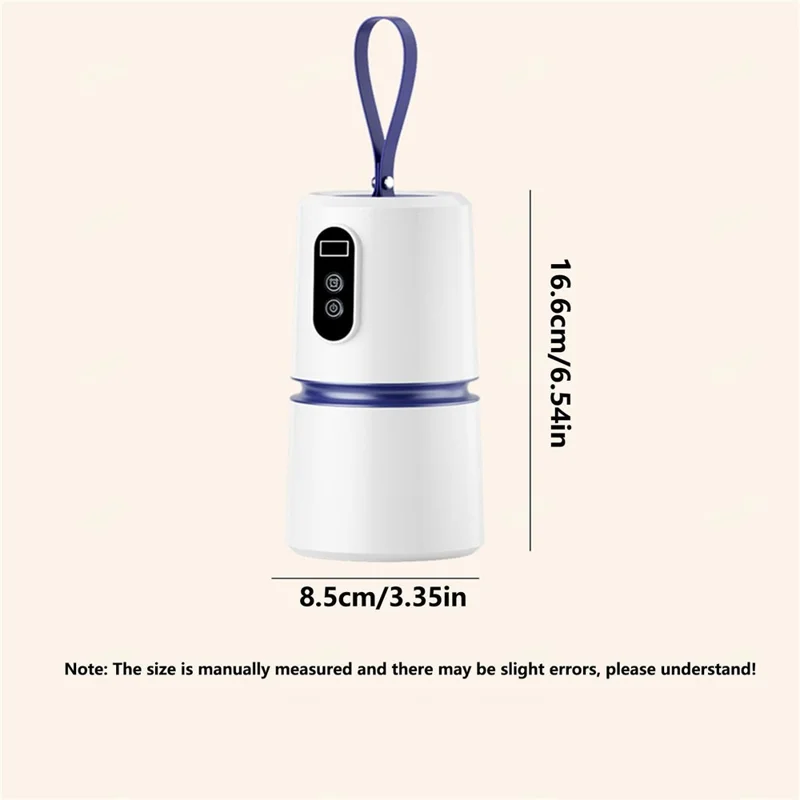 240-Min Timer Pocket Sized Mini Clothes Dryer 360° PTC Hot Air Circulation Drying Machine - EU Plug  /  White