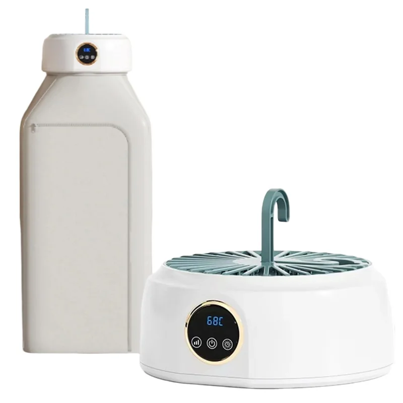 360° Circulation Foldbar tørretumbler 68°C konstant temperatur tørringsmaskine 10 kg stor kapacitet - EU stik / Mælkevit