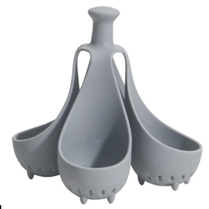 Creative Silicone Eggs Cooker Even Heating Boiled Egg Maker with Drainage Holes Storage Tray for 4 Eggs