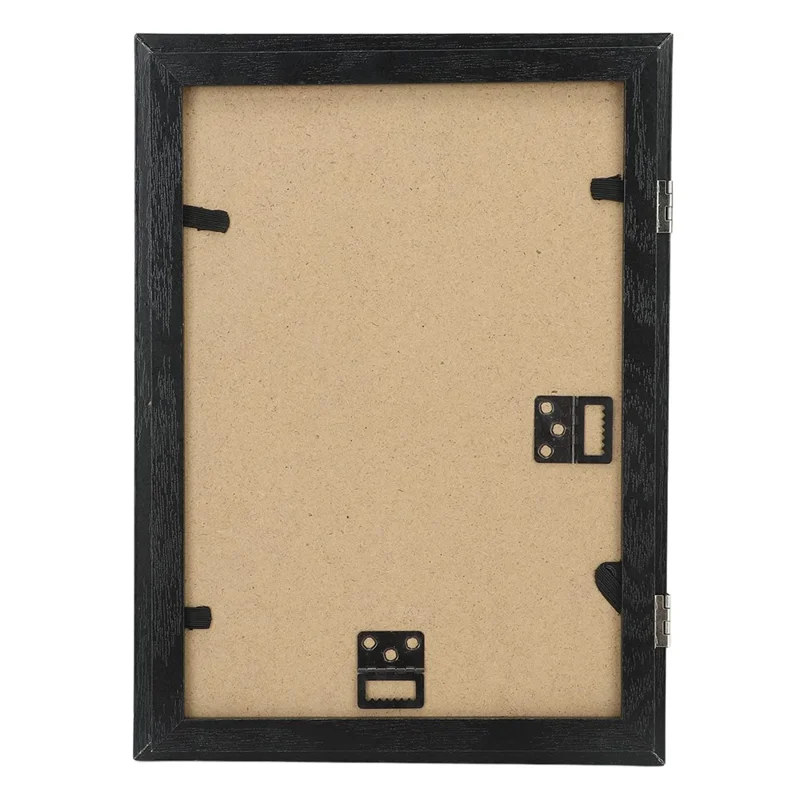 8 inch (15.2x20.3cm) Photo Holder Magnetic Flip Picture Frame Clear Display for Artwork - Black