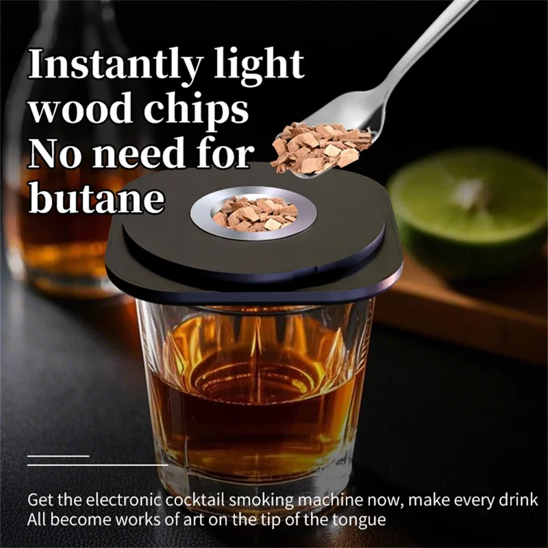 Electric Whiskey Smoke Infuser Cocktail Smoker Set Rechargeable Bar Party Mixology Tool Smoking Gun Kit