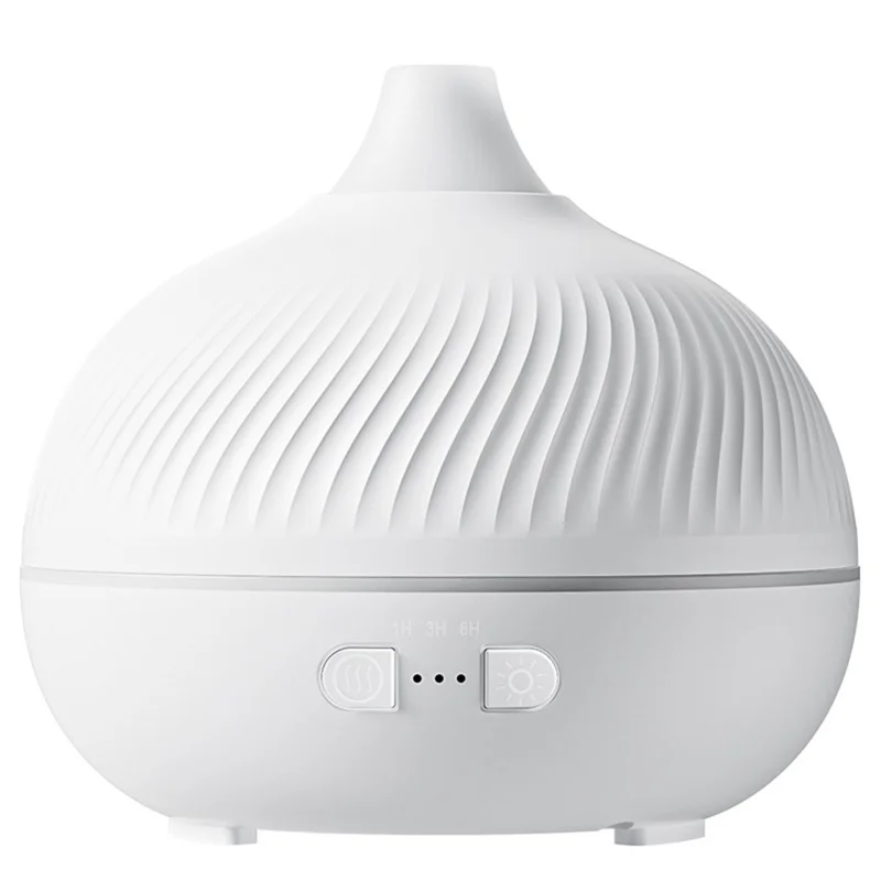 ESR Onion-Shaped Aromatherapy Diffuser with Simulated Flame USB Desktop Ultrasonic Humidifier for Home Bedroom Office Living Room - White