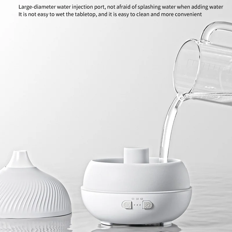 ESR Onion-Shaped Aromatherapy Diffuser with Simulated Flame USB Desktop Ultrasonic Humidifier for Home Bedroom Office Living Room - White