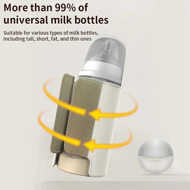8000mAh Bottle Warmer 360° Uniform Heating Milk Sleeve Smart Temperature Control Baby Bottle Warmer - Battery