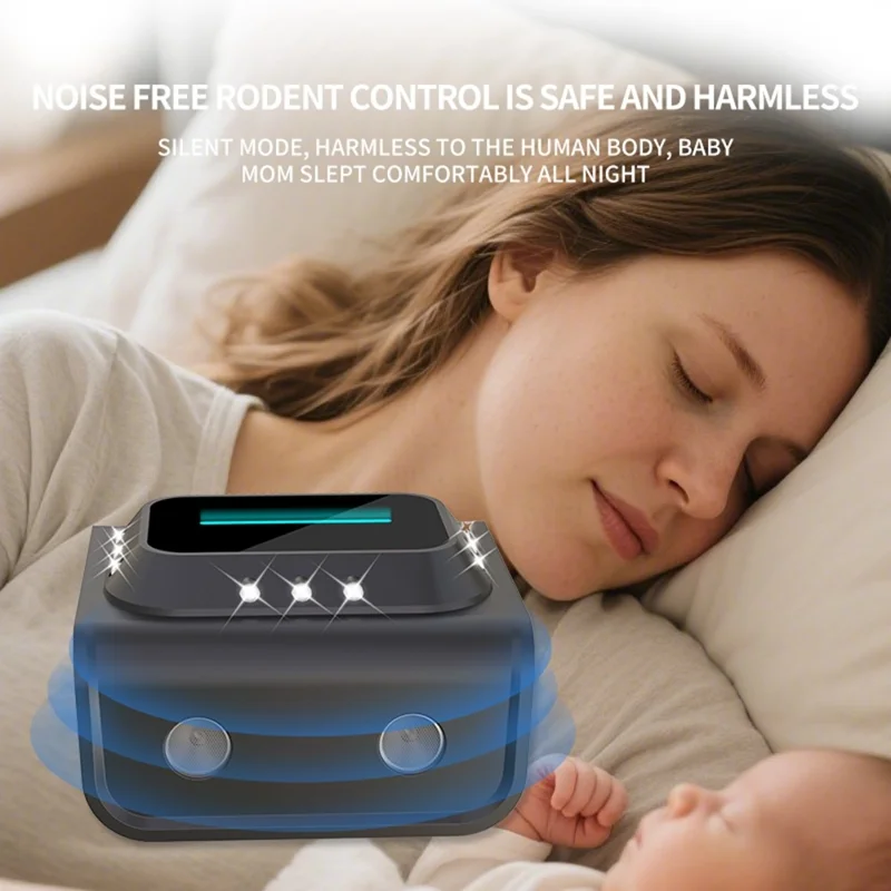 B02 Ultralydshøjtydende Rotteafskrækkelsesenhed med LED-lys til Bekæmpelse af Padder og Kakerlakker