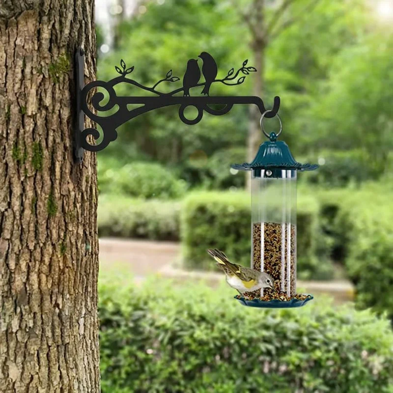 Gancio da Parete in Ferro per Cesto, Appendi Fioriere Vintage, Gancio Resistente per Giardino e Terrazzo