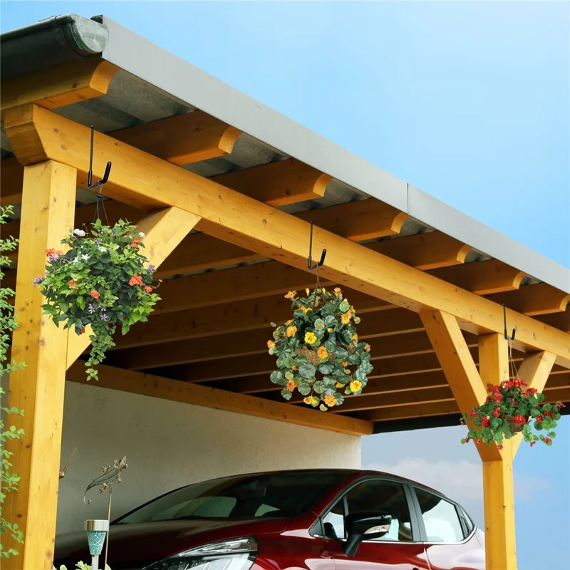 6 stuks grote S-vormige garagehaken, zware muurbeugels voor fietsen, ladders, tuin gereedschap - gedompeld met coating / zwart