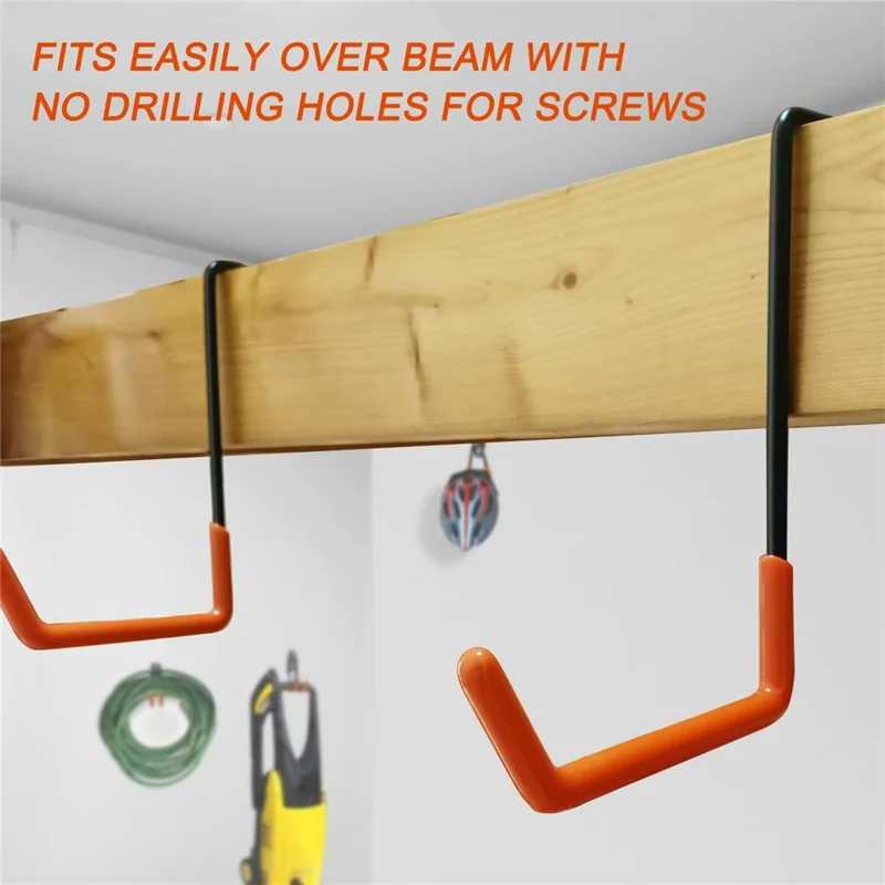 6 stuks grote S-vormige garagehaken, zware muurbeugels voor fietsen, ladders, tuin gereedschap - gedompeld met coating / zwart