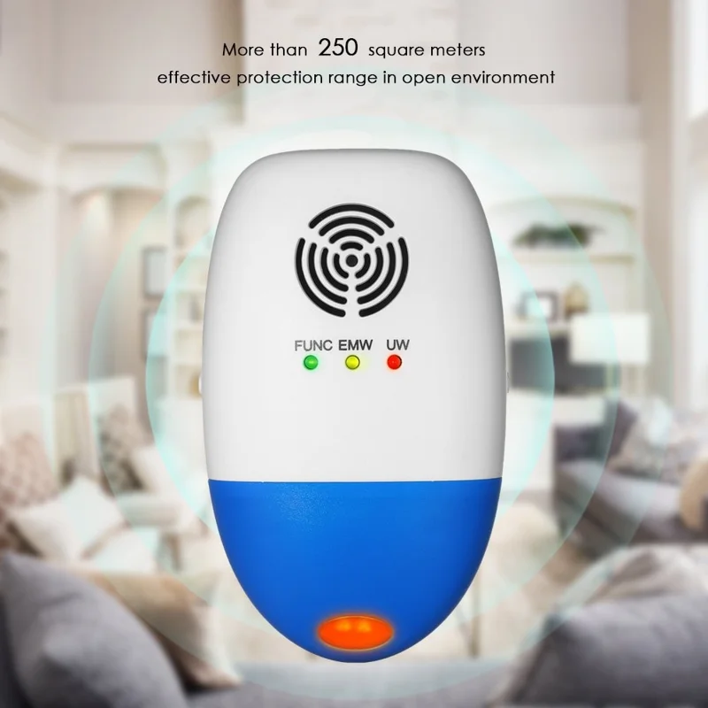 DC-9002 Leistungsstarker Schädlingsvertreiber 6 Modi Ultraschall-Elektronischer Vertreiber für Mäuse, Moskitos, Kakerlaken