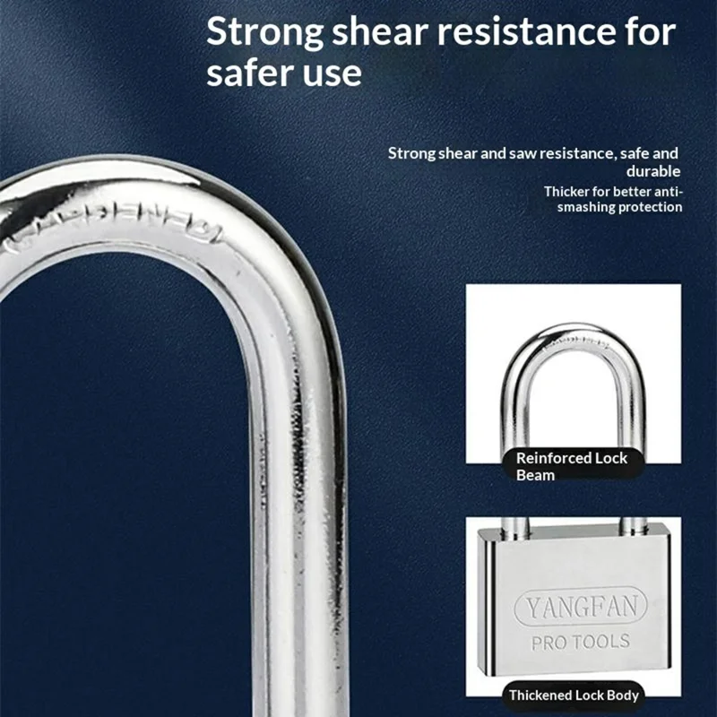 YANGFAN Anti Theft Padlock 30mm Short Shackle Waterproof Rust-Resistant Security Lock with 3 Keys for Home
