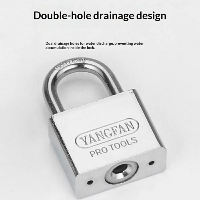 YANGFAN Anti Theft Padlock 50mm Short Shackle Waterproof Rust-Resistant Security Lock with 3 Keys for Home
