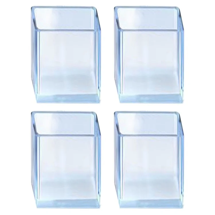 4 Peças / Conjunto 30 * 60 mm Tampas de Perna de Mesa Retangular Cadeira Protetores de Piso Móveis Almofadas para Pisos de Madeira Maciça Rubber Furniture Cup Claro