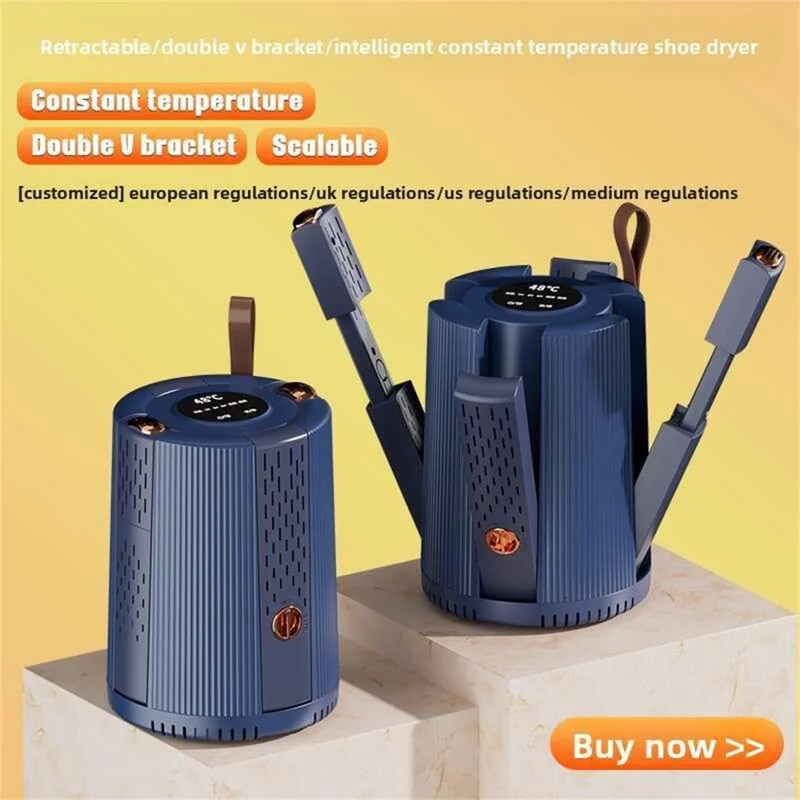 X3 4-Head Multi-Function Shoe Dryer Socks Warmer Deodorizer Boot Dryer for Home Dorm - EU Plug